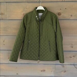 Olive Quilted Jacket - Women's Lightweight Coat